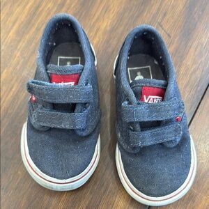 Vans Toddler Denim Sneakers - Blue and Red